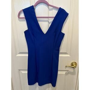 Zara Women's Blue V-Neck Sleeveless Mini Dress Size Small